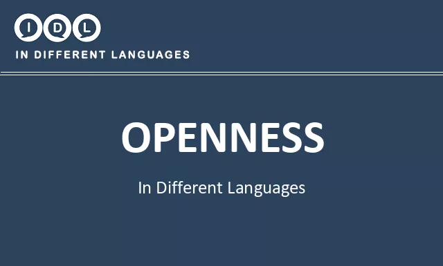 Openness in Different Languages - Image