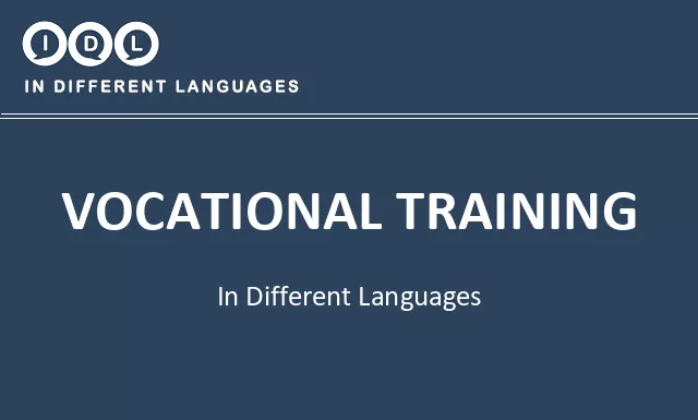 Vocational training in Different Languages - Image