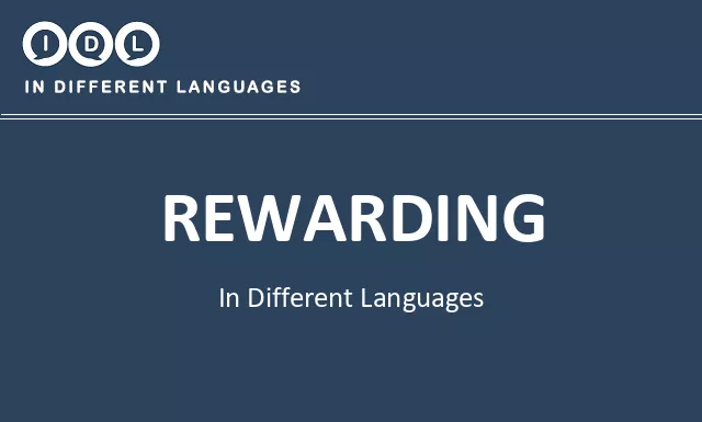 Rewarding in Different Languages - Image