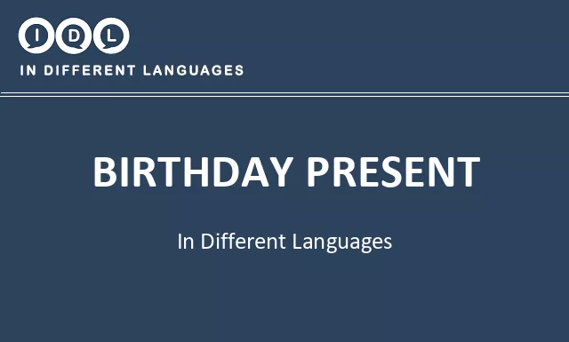 Birthday present in Different Languages - Image