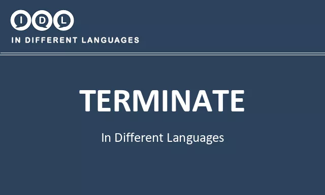 Terminate in Different Languages - Image