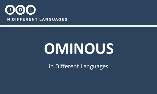 Ominous in Different Languages - Image