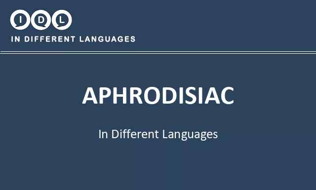 Aphrodisiac in Different Languages - Image
