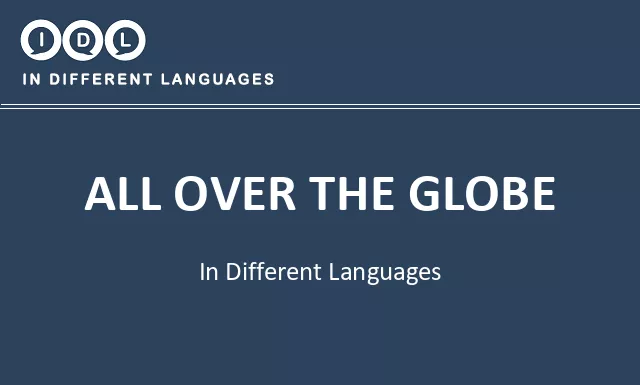 All over the globe in Different Languages - Image