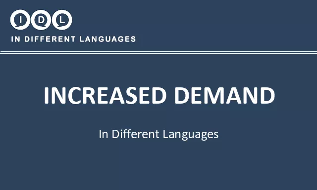 Increased demand in Different Languages - Image