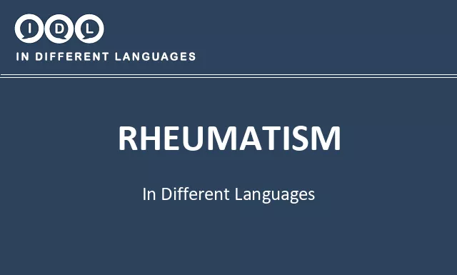 Rheumatism in Different Languages - Image