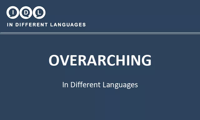 Overarching in Different Languages - Image