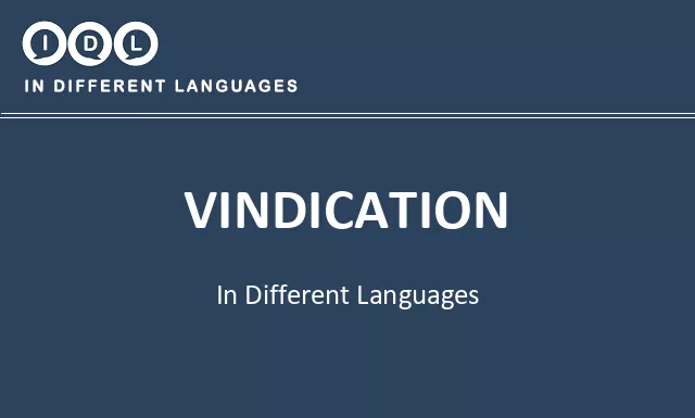 Vindication in Different Languages - Image
