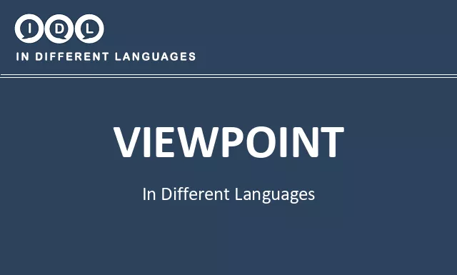 Viewpoint in Different Languages - Image