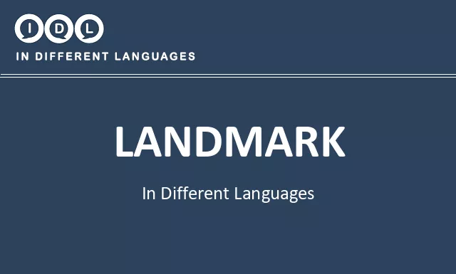 Landmark in Different Languages - Image
