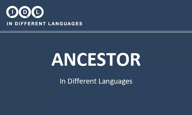 Ancestor in Different Languages - Image