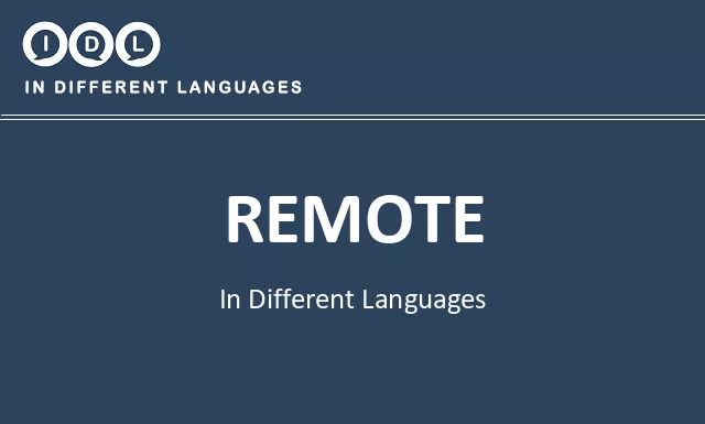 Remote in Different Languages - Image