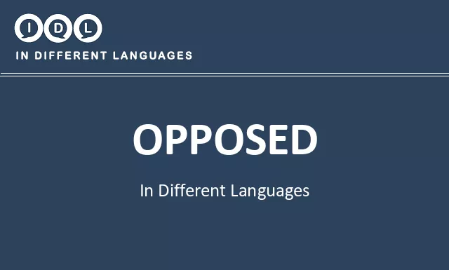 Opposed in Different Languages - Image