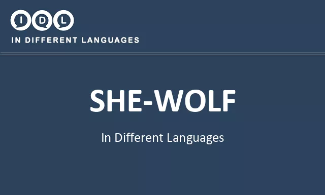 She-wolf in Different Languages - Image