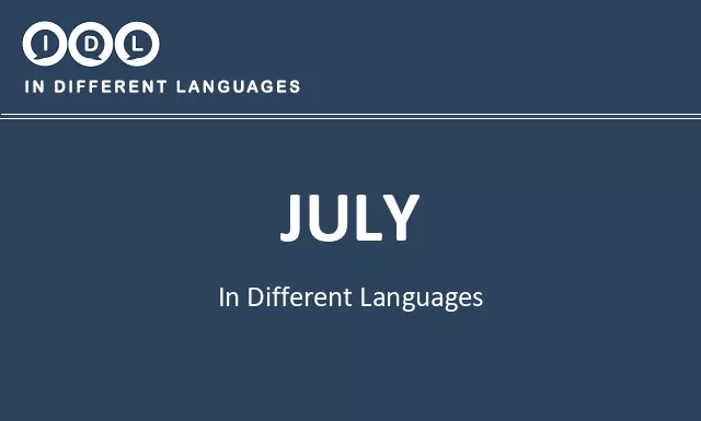 July in Different Languages - Image