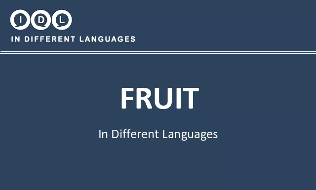 Fruit in Different Languages - Image
