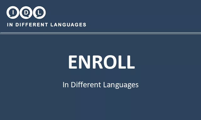 Enroll in Different Languages - Image