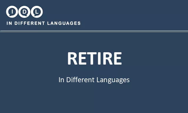 Retire in Different Languages - Image