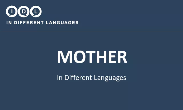 Mother in Different Languages - Image