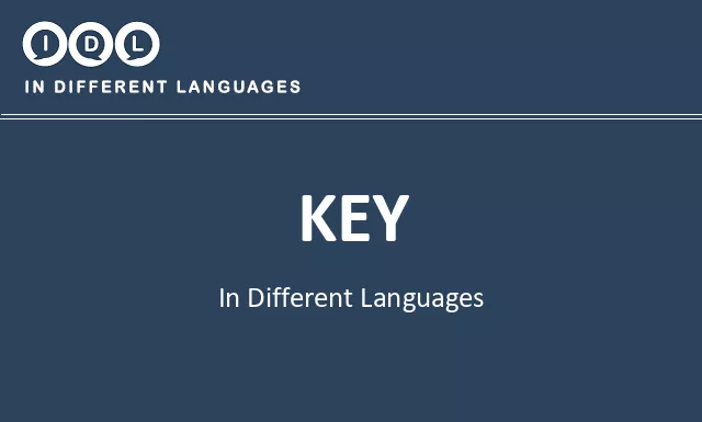 Key in Different Languages - Image