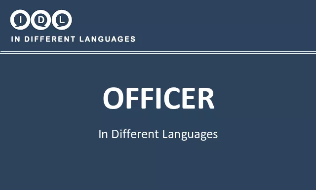 Officer in Different Languages - Image