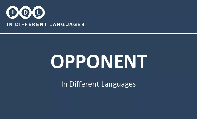 Opponent in Different Languages - Image