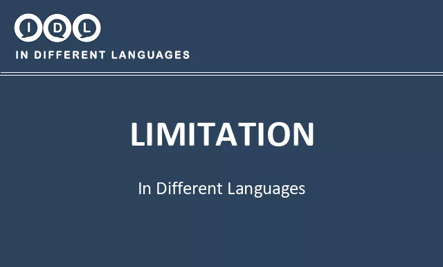 Limitation in Different Languages - Image