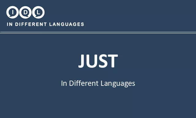 Just in Different Languages - Image