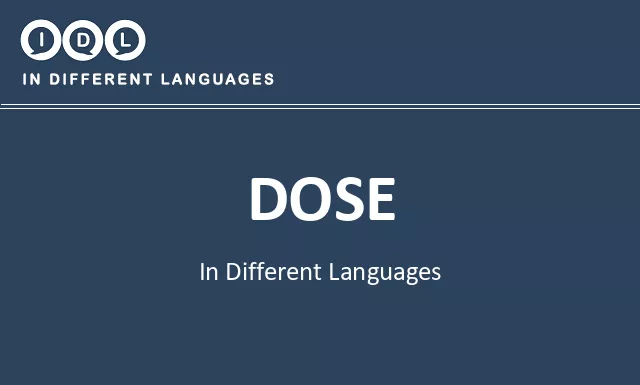 Dose in Different Languages - Image