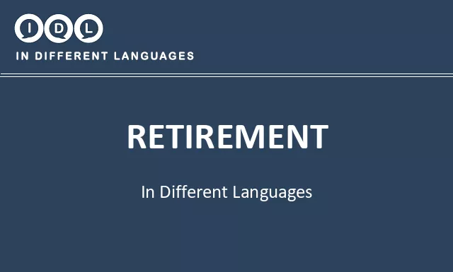 Retirement in Different Languages - Image