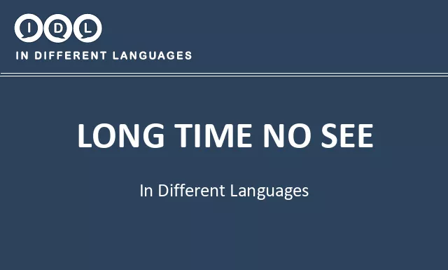 Long time no see in Different Languages - Image