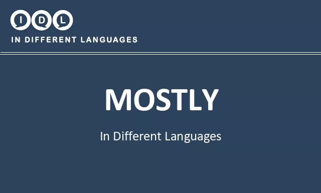 Mostly in Different Languages - Image