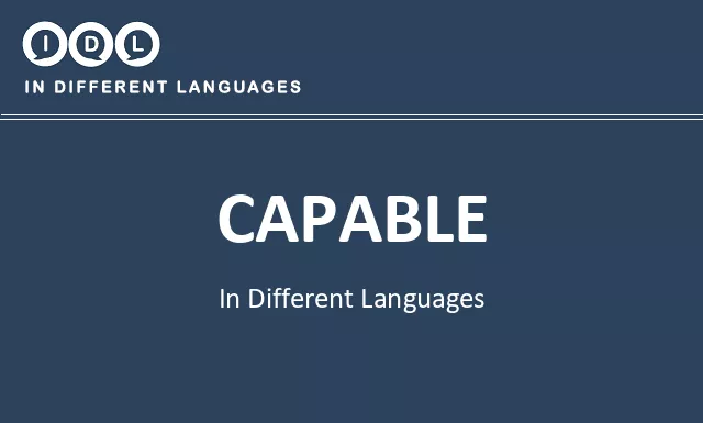 Capable in Different Languages - Image