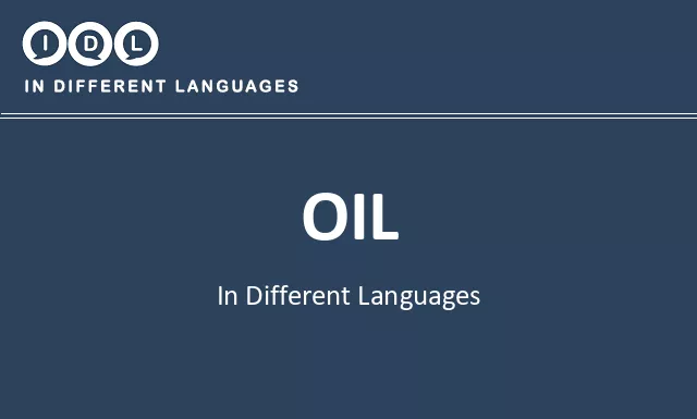 Oil in Different Languages - Image