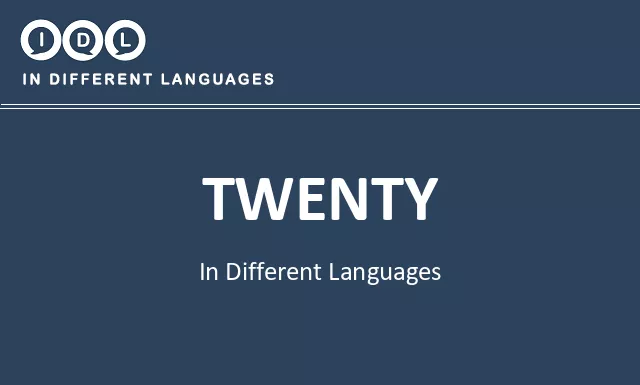 Twenty in Different Languages - Image