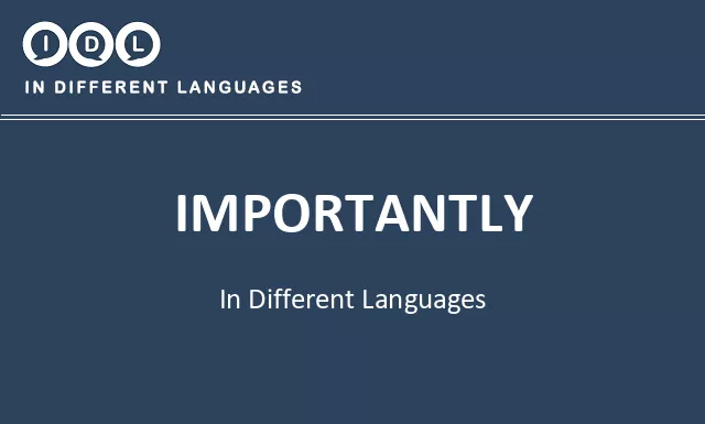Importantly in Different Languages - Image