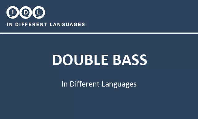 Double bass in Different Languages - Image