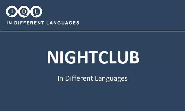 Nightclub in Different Languages - Image