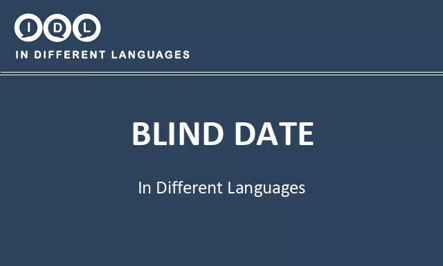 Blind date in Different Languages - Image