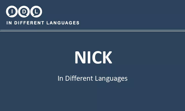 Nick in Different Languages - Image