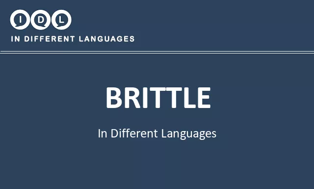 Brittle in Different Languages - Image