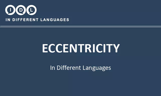 Eccentricity in Different Languages - Image