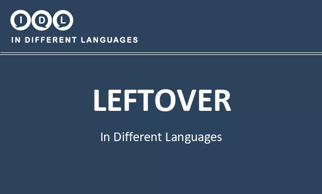 Leftover in Different Languages - Image