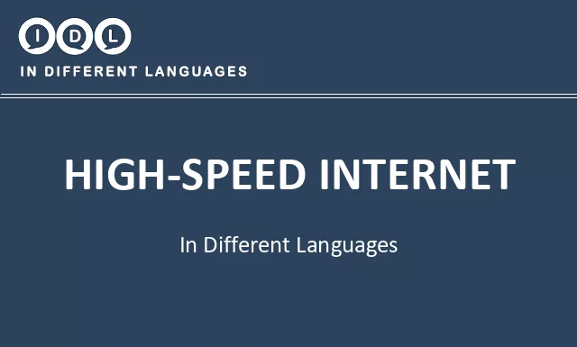 High-speed internet in Different Languages - Image