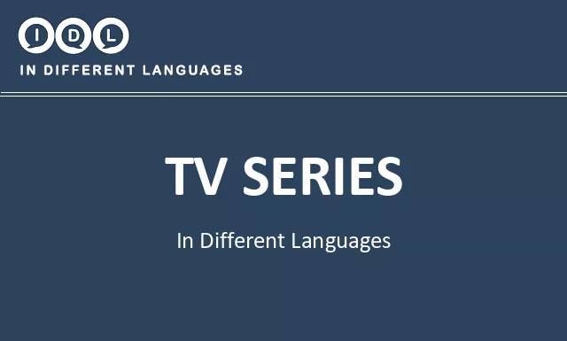 Tv series in Different Languages - Image
