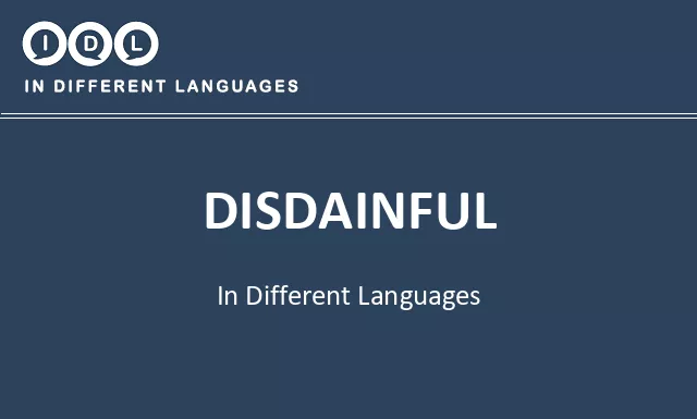 Disdainful in Different Languages - Image