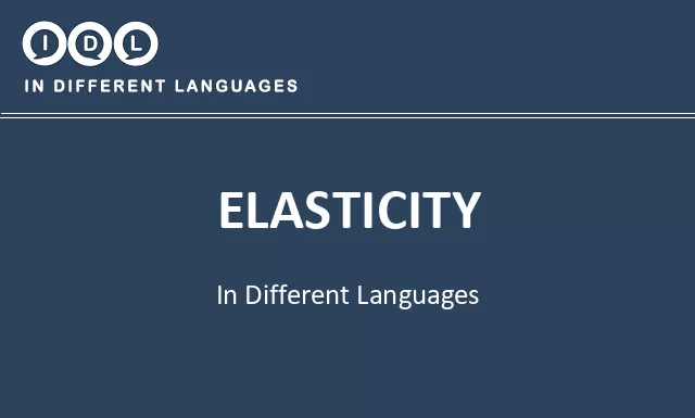 Elasticity in Different Languages - Image