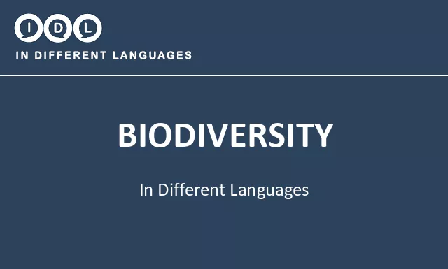 Biodiversity in Different Languages - Image