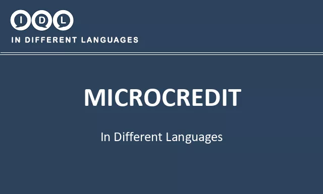Microcredit in Different Languages - Image