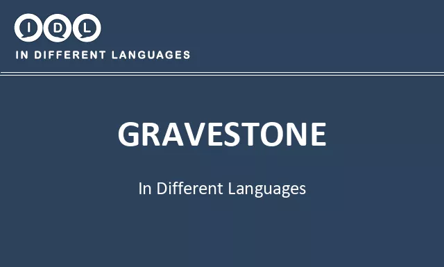 Gravestone in Different Languages - Image